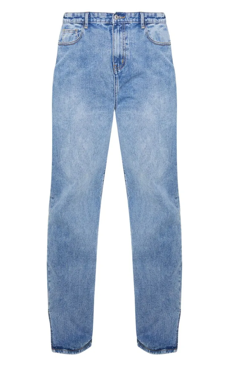 Plus Mid Wash Split Hem Jean - 2