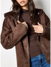 Reversible Faux Fur Suedette Jacket - 2