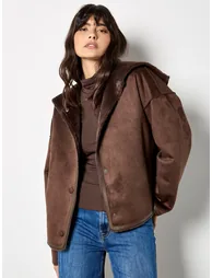 Reversible Faux Fur Suedette Jacket