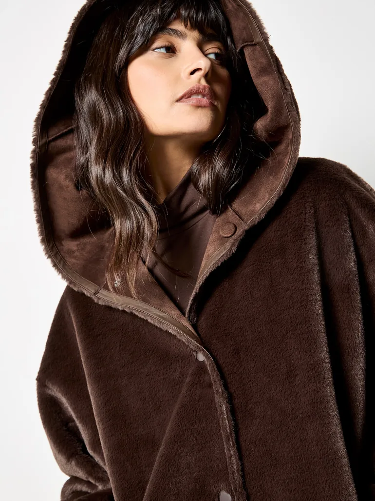 Reversible Faux Fur Suedette Jacket - 5