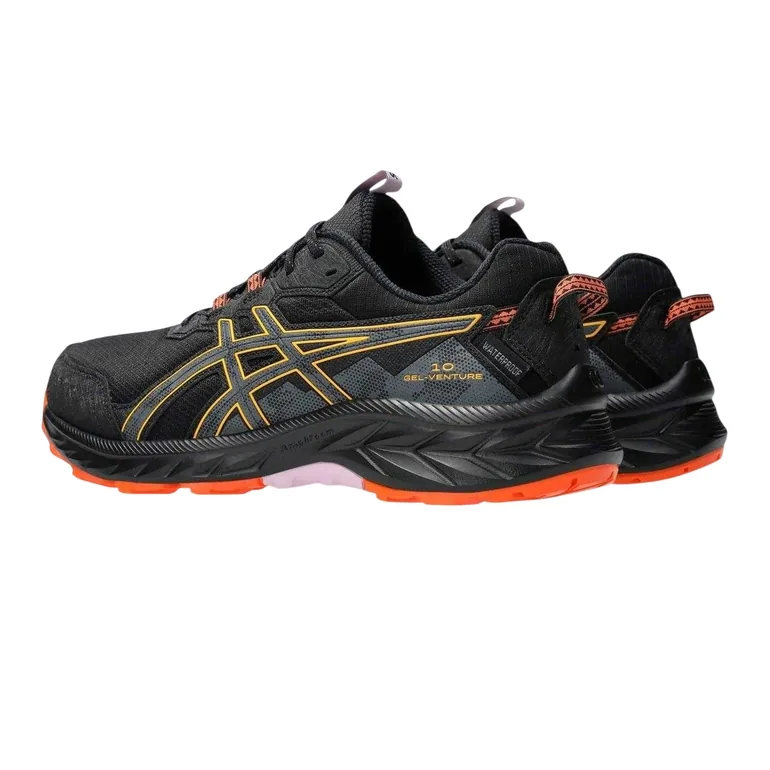 Asics Womens/Ladies Gel Venture Waterproof Trainers - Black/Grey - 1
