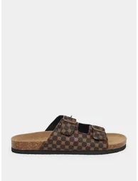 Buckle Detail Slip-On Sandals - 1