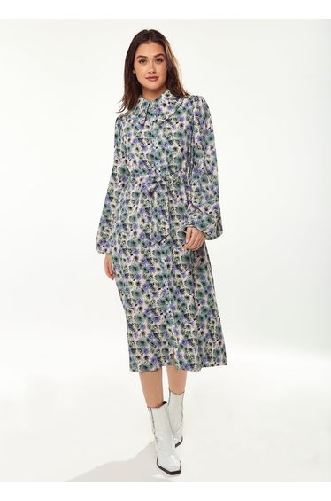 Women's Midi Dress with Floral Print product thumbnail 2