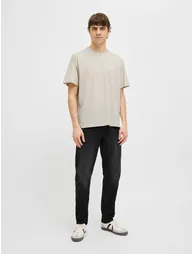 Round Neck Logo Printed T-Shirt - 4