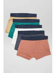 5 plain boxers WHITE