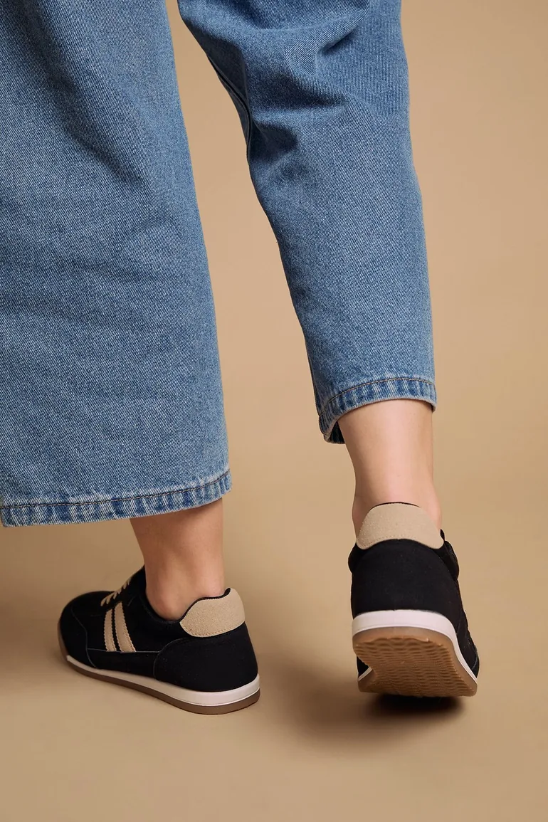 Penny Faux Suede Lace Up Trainers - 1