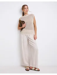 Stone Hole Knit Adjustable Tank Top