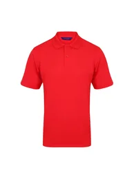 Henbury Mens Coolplus® Pique Polo Shirt - Red