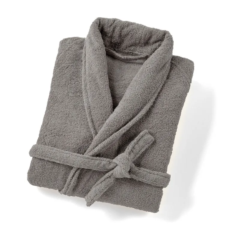Bathrobe with Shawl Collar and Patch Pockets