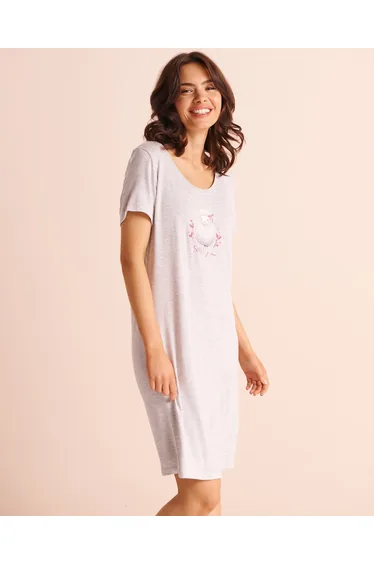 Sheep Print Soft Jersey Short Sleeve Sleepshirt