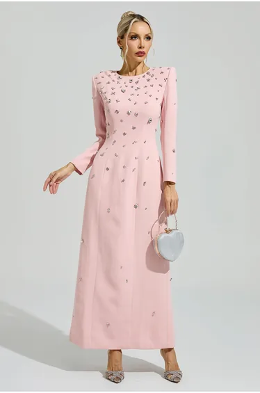 Dunlop Pink Diamond Long Sleeve Dress