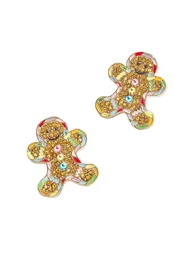 Cute Gingerbread Man Stud Earrings