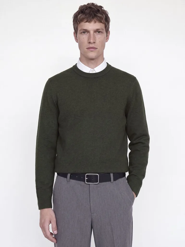 Knitted Crew Neck Jumper - 4