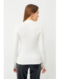 BIPANTOLON Women's 3-Pack Slim Fit Half Turtleneck Bodysuits - 4
