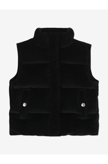 Girls Puffer Gilet in Black