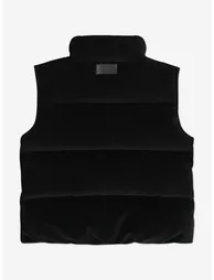 Girls Puffer Gilet in Black - 1