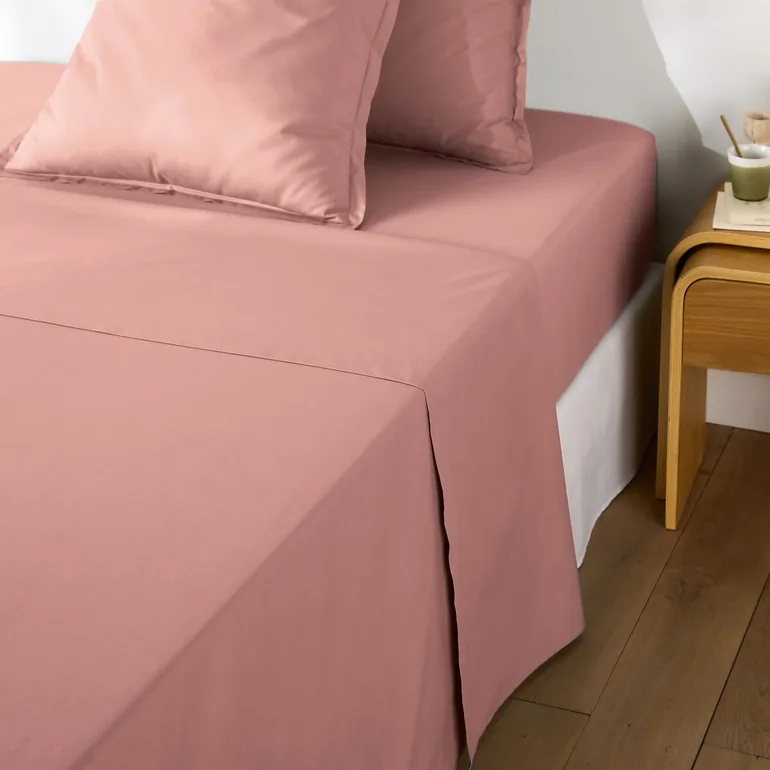 Scenario Plain 100% Cotton Percale 200 Thread Count Flat Sheet - 4