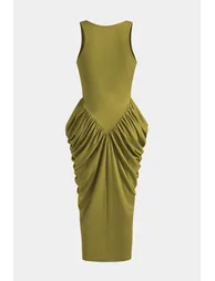 Ruched Corset Sleeveless Maxi Dress - 1