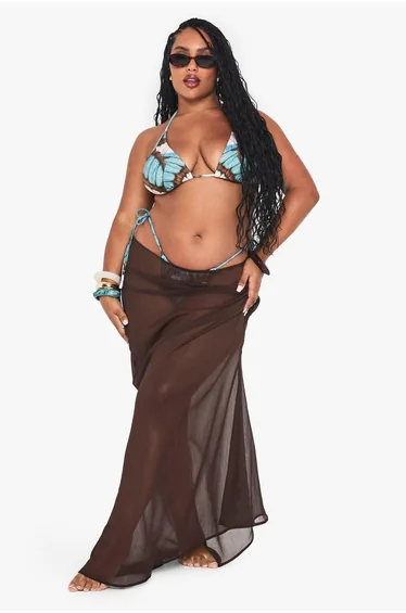 Plus Beachwear Essentials Maxi Skirt