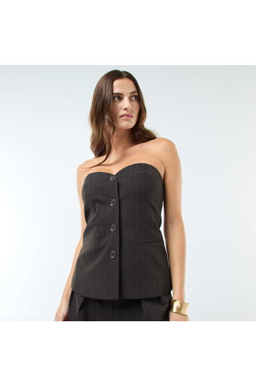 Barista-Style Vest Top Black