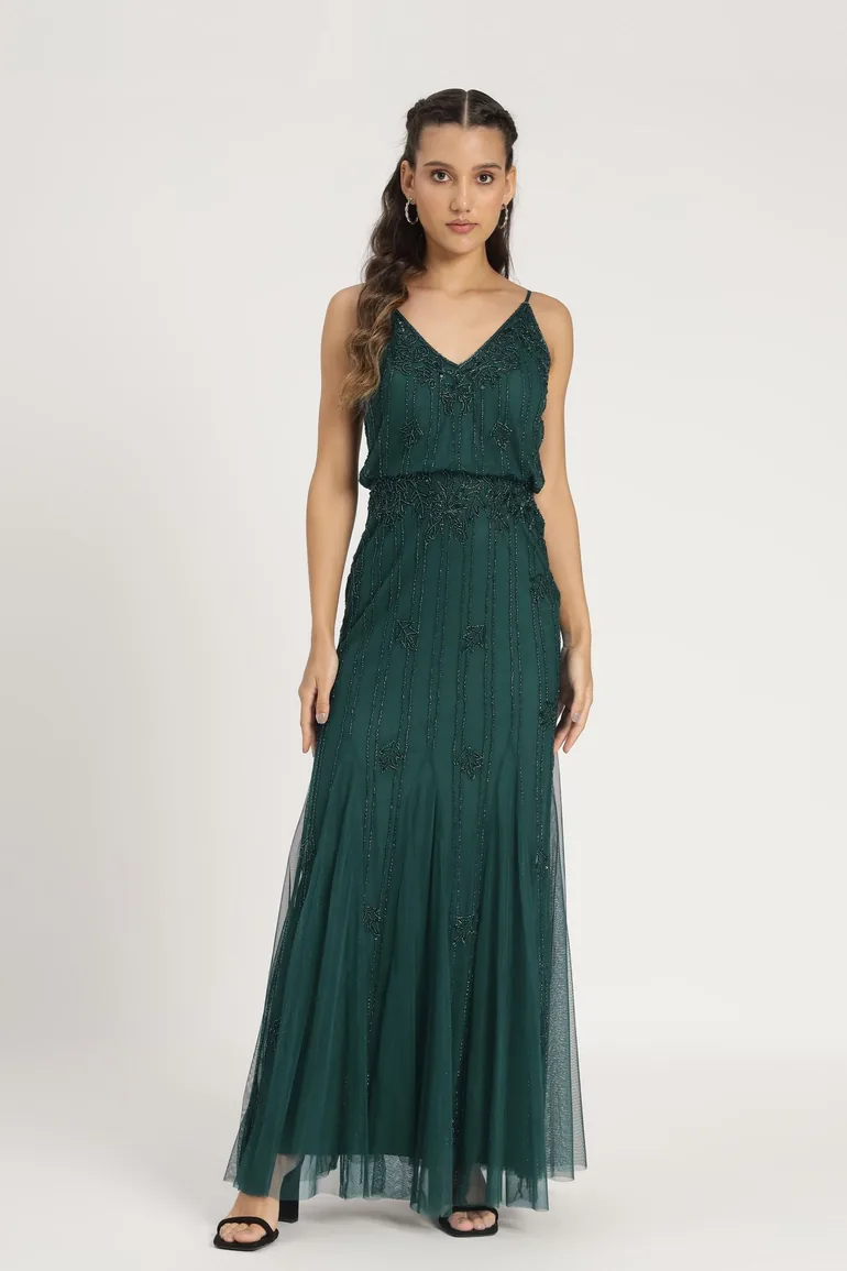 loveable gold lace maxi dress in sky blue Ella Lace Maxi Dress in Pale Blue Medium