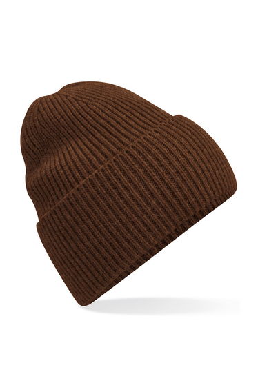 Beechfield Cuffed Recycled Oversized Beanie - Walnut Brown
