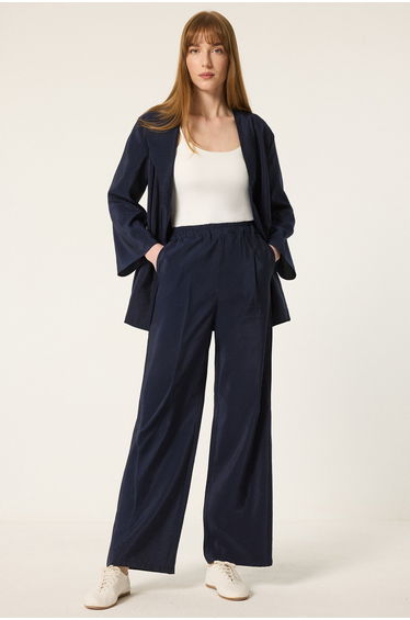 ELASTICATED WAIST CUPRA TROUSERS