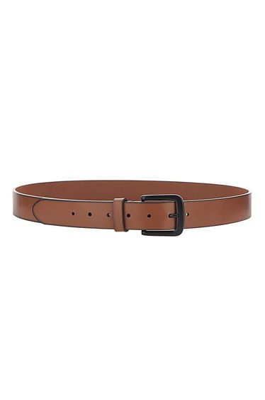 Brown Leather Buckle Belt