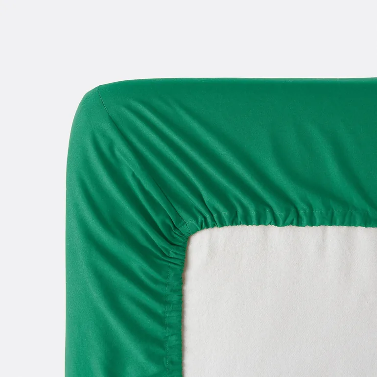 شرشف سرير قطن مغسول سادة بحواف مطاطية بإرتفاع 30سم - 7