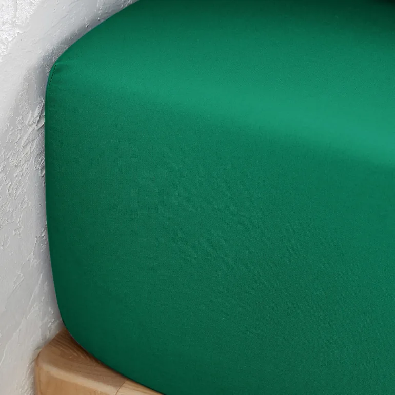 شرشف سرير قطن مغسول سادة بحواف مطاطية بإرتفاع 30سم - 3