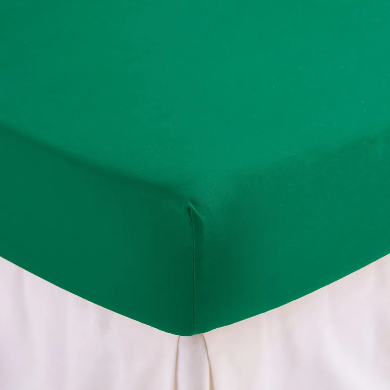 شرشف سرير قطن مغسول سادة بحواف مطاطية بإرتفاع 30سم - 6