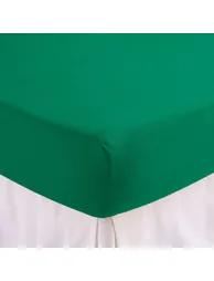 شرشف سرير قطن مغسول سادة بحواف مطاطية بإرتفاع 30سم - 6