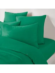 شرشف سرير قطن مغسول سادة بحواف مطاطية بإرتفاع 30سم - 5