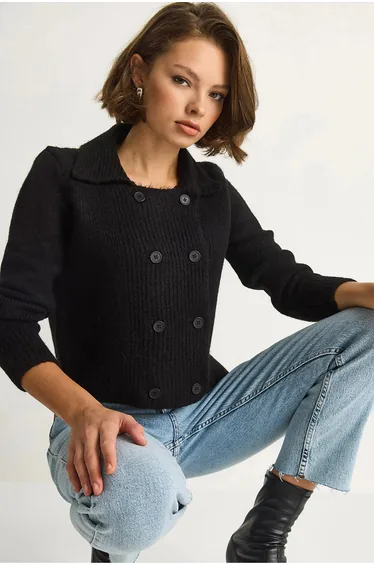 LUCCI Ribbed Knitwear Cardigan