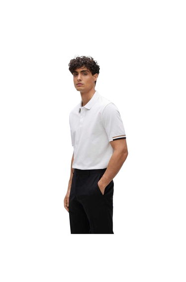 Boss Mens Parlay 147 Polo Shirt - White