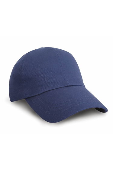 Result Unisex Low Profile Heavy Brushed Cotton Baseball Cap - Navy Blue