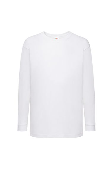 Fruit of the Loom Childrens/Kids Value Long-Sleeved T-Shirt - White