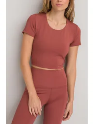 Cropped Short Sleeve Top