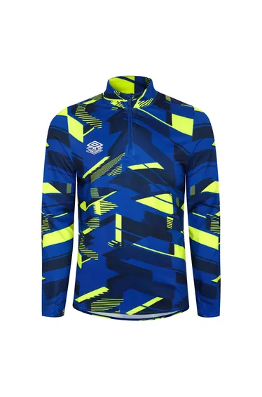 بلوزة رجالي بطبعة غرافيك - أزرق