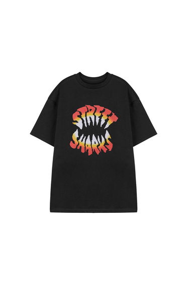 Street Sharks Mens Logo Short-Sleeved T-Shirt - Black