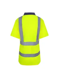 PRORTX Unisex Adult High-Vis Polo Shirt - Yellow/Navy - 1