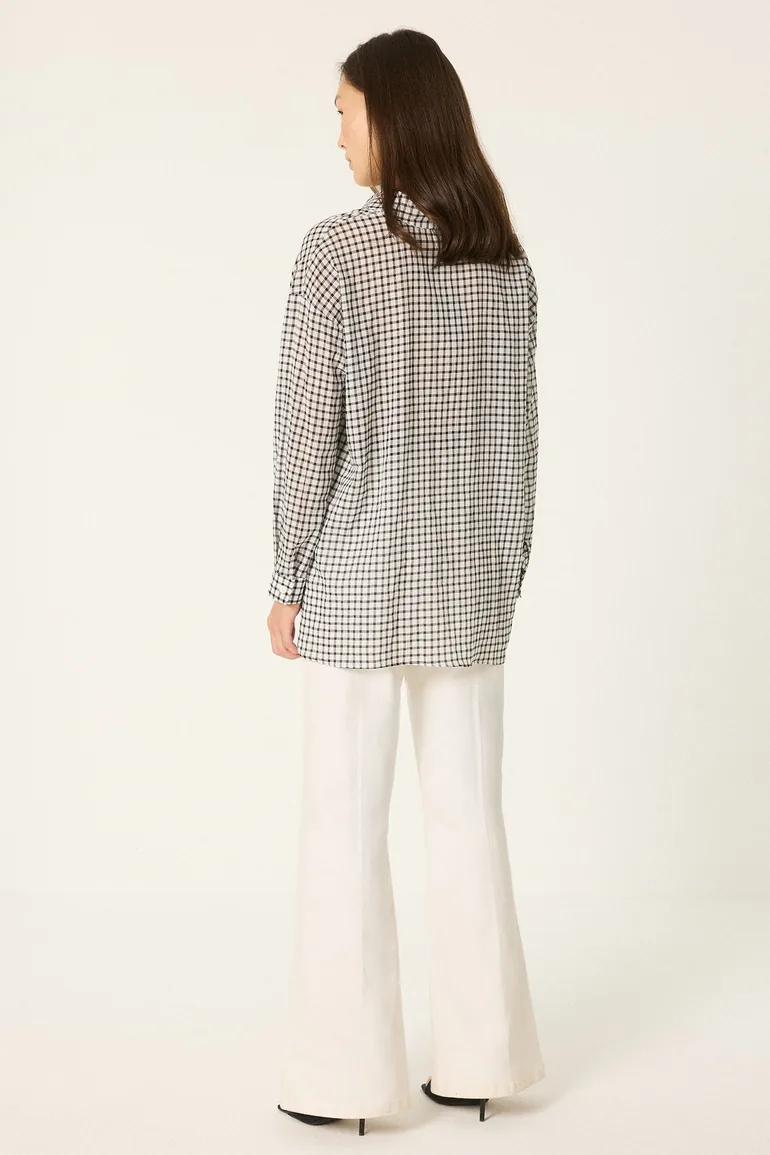 PLAID VISCOSE SHIRT - 3