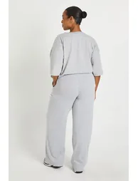 Plus Elasticated Waist Jersey Trouser - ash grey - 2