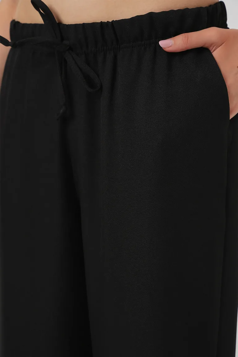 BDART Wide Leg Relaxed Pants with Drawstring - 4