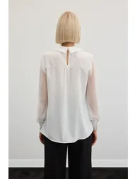 Loose Blouse with Accessories - 6