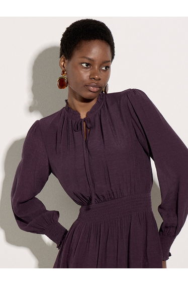 Ruffle Neck Mini Dress product thumbnail 3
