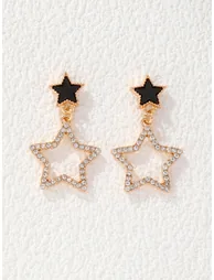 Set of 5 - Faux Pearl Leopard Print Hoop Earring - 3