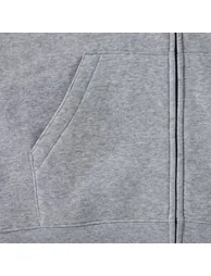 Russell Mens Authentic Full Zip Hooded Sweatshirt / Hoodie - Light Oxford - 3