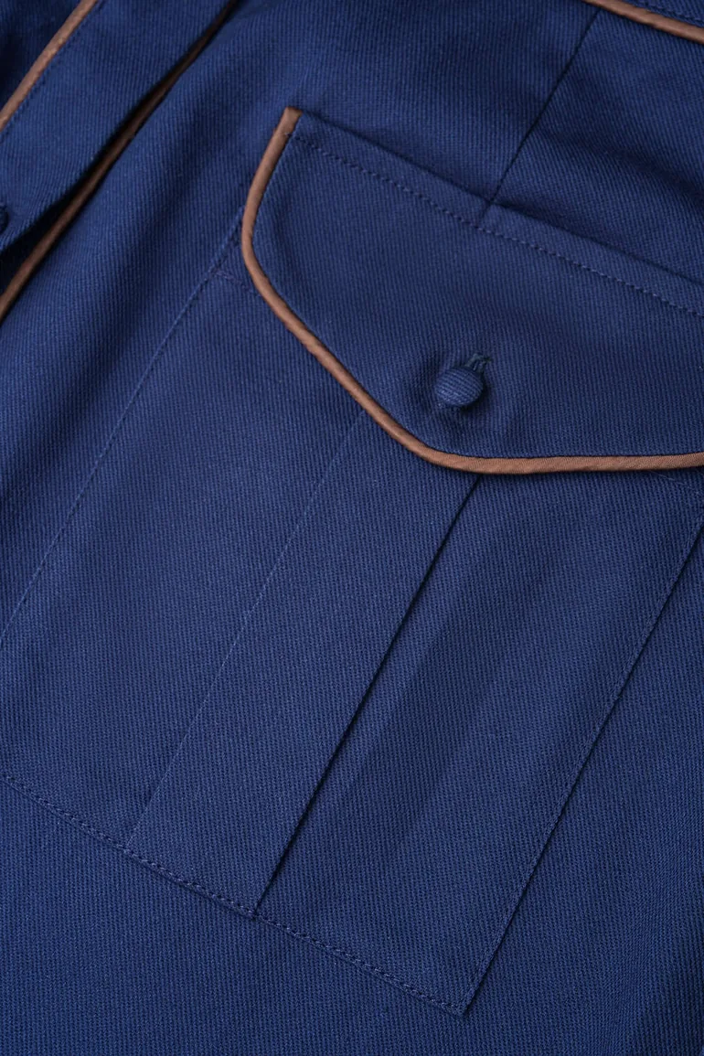 Contrast Binding Stitching Detail Skirt - 4