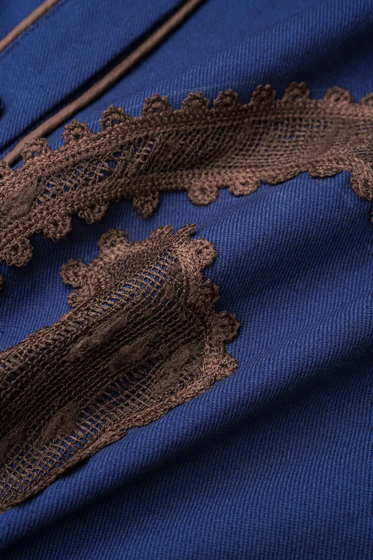 Contrast Binding Stitching Detail Skirt - 6
